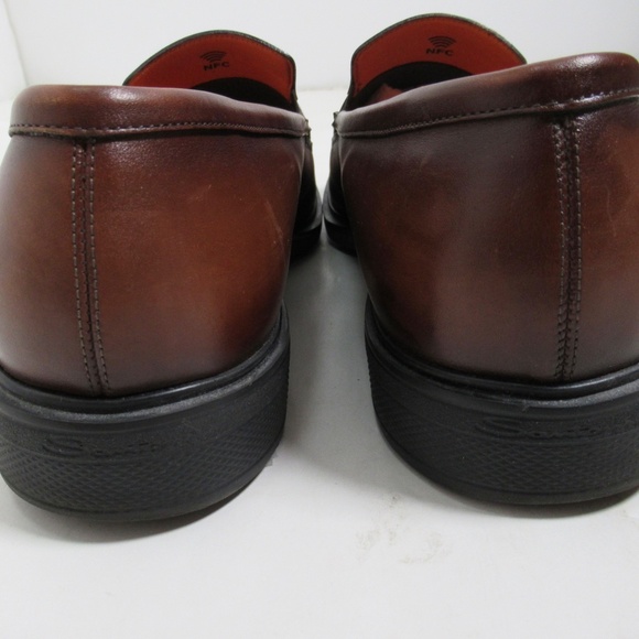 Santoni Men's Dark Brown Leather Easy Loafer Size 13 US / 12 UK / 48 EU - Picture 5 of 12